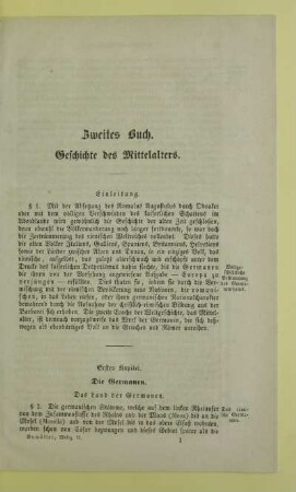 Erstes Kapitel. Die Germanen