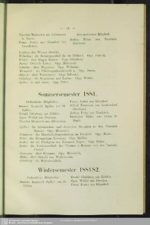 Wintersemester 1881/82