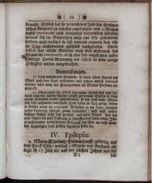 IV. Epilepsie