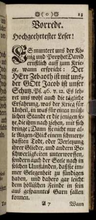 Vorrede. Hochgeehrtester Leser!