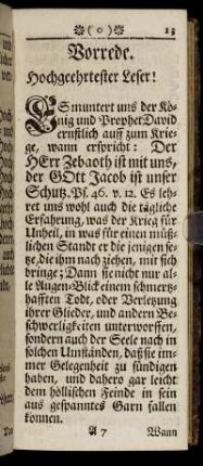 Vorrede. Hochgeehrtester Leser!