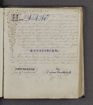 Lebrecht Traugott Pomsel. – Chemnitz, 10.01.1846