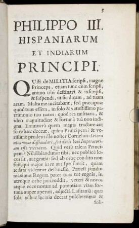 Philippo III. Hispaniarum Et Indiarum Principi.