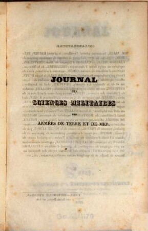 Journal des sciences militaires des armées de terre et de la mer. 22. 1831