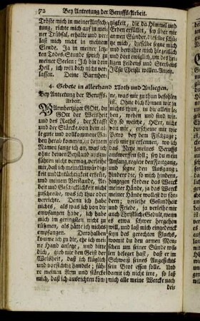 4. Gebete in allerhand Noth und Anliegen.