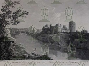 Pembroke Town and Castle in South Wales