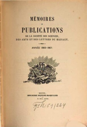 Mémoires et publications. 2. 1866/67 (1868)
