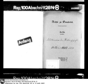 Kassenangelegenheiten der Ritterschaft