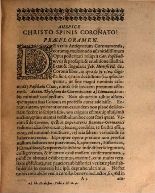 Exercitationem hist. de tribus coronis imperatoriis Germanica, Lombardica atque Romana