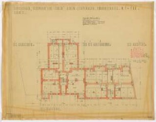 Wohnhausbebauung für Herrmann’sche Erben, Berlin-Lichtenberg: Block 2: Grundriss Kellergeschoss 1:100