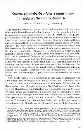 Kneien, ein niederdeutscher Sammelname für mehrere Strauchweidensorten