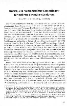 Kneien, ein niederdeutscher Sammelname für mehrere Strauchweidensorten