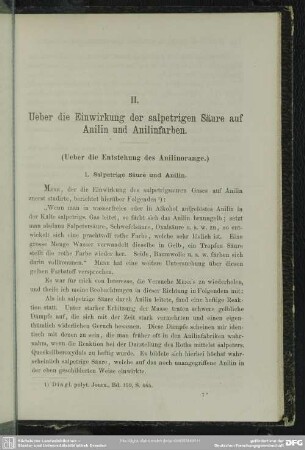 II. Ueber die Einwirkung der salpetrigen Säure auf Anilin und Anilinfarben