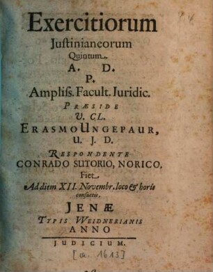 Exercitia Iusitianea, 5