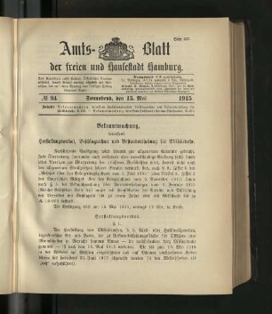 No. 94, 15. Mai 1915