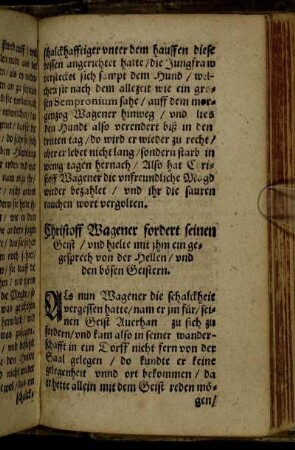 Christoff Wagener fordert seinen Geist ...