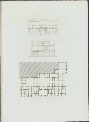 Pl. 53. Plan, Coupe Et Élévation Du Palais Gerace A Palerme.