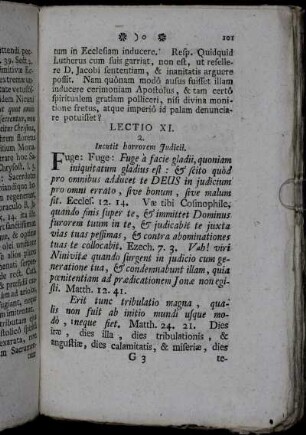 Lectio XI. - Lectio XV.