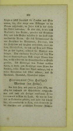 Hieronymus (der Heilige). Martinus (der Heilige)