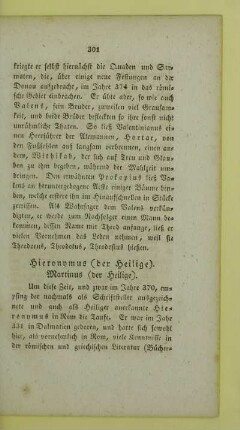 Hieronymus (der Heilige). Martinus (der Heilige)