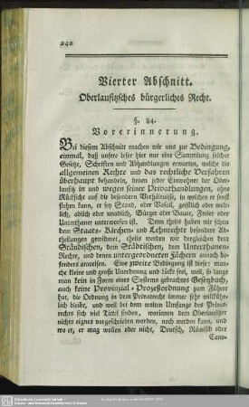 Vierter Abschnitt. Oberlausitzsches bürgerliches Recht