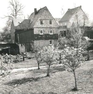 Colditz-Hohnbach, Teichweg 16. Wohnhaus (18. Jh.). Giebelansicht