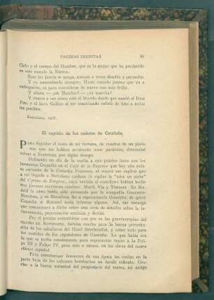 El capitán de los cadetes de Cataluña