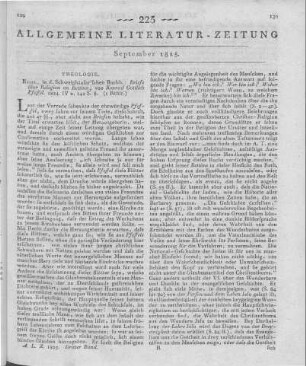 Pfeffel, G. K.: Briefe über Religion an Bettina. Basel: Schweighauser 1824