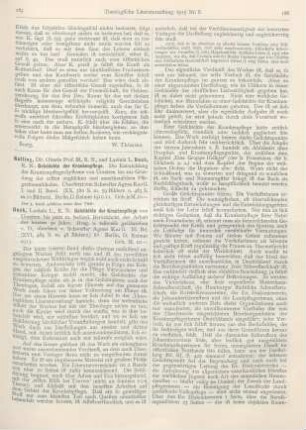 185-187 [Rezension] Dock, Lavinia L., Geschichte der Krankenpflege. III. Band