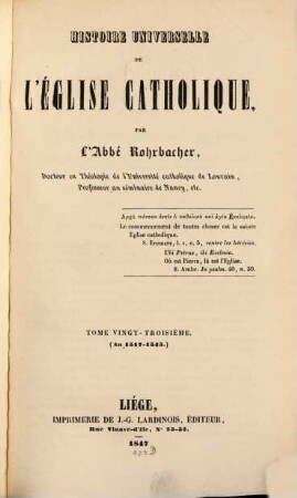Histoire universelle de l'église catholique, 23. An 1517 - 1545
