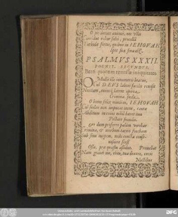 Psalmus XXXII. Poenit. Secundus. Beati quorum remissae iniquitates.