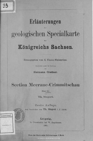 93: Section Meerane-Crimmitschau : Blatt 93
