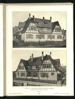 Gminderdorf- Arbeiter-Kolonie der Firma Ulrich Gminder in Reutlingen. Typus V. Ansicht.
