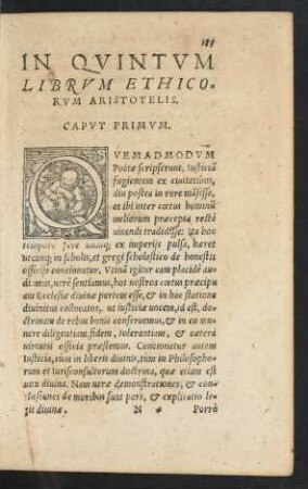 In Quintum Librum Ethicorum Aristotelis.
