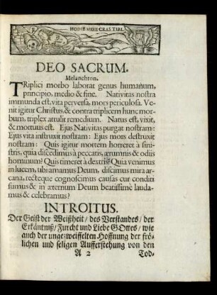 Deo Sacrum.