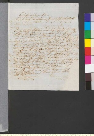 Brief von Rohden, Moritz von an Goethe, Johann Wolfgang von