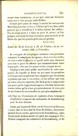 (23) Page 27. Commission de capitaine d'une compagnie d'infanterie composée des volontaires de Luxembourg, pour le sieur Catinat.