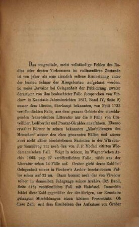 Beiträge zur Casuistik des angeborenen Radiusdefekts