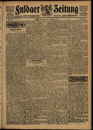 Dritte Ausgabe vom Samstag, den 28. März 1903.