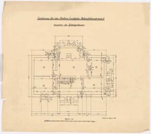 Haus Regierungsbaumeister E. Mellin, Berlin-Lankwitz: Grundriss KG 1:50
