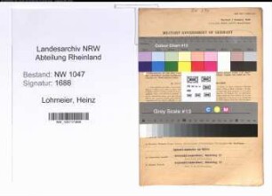 Entnazifizierung Heinz Lohmeier , geb. 08.03.1910 (Beamter)