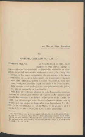 Estudios constitucionales - Sistema chileno actual