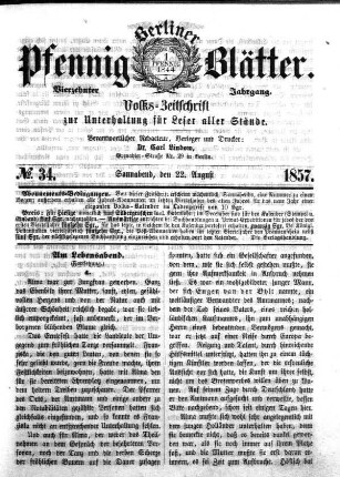 No. 34, Sonnabend, den 22. August