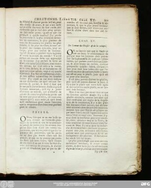Chap. XV. De l'amour des Plaisirs & de la volupté.