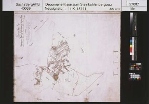 Kohlsdorf, Steinkohlenwerk, Freital, Grubenbaue und Grenzen des Gutes Kohlsdorf (mit Nachbringungen)