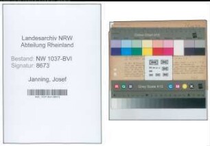 Entnazifizierung Josef Janning , geb. 19.04.1901 (Ingenieur)