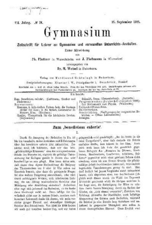 Zum "beneficium caloris" : I.