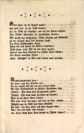 Erhabne, Grosse Königin! Darf nach dem allgemeine Sinn Ein niedrigs Kleeblatt sich vor hohen Cedern neigen ...