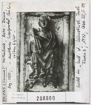 Amiens, Kathedrale: mittleres Westportal, Archivoltenfigur
