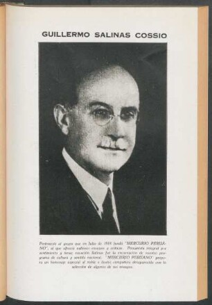 [Retrato de] Guillermo Salinas Cossio